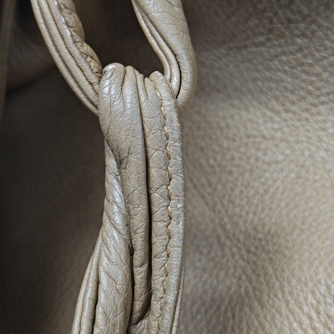 Calfskin Shoulder Bag Brown