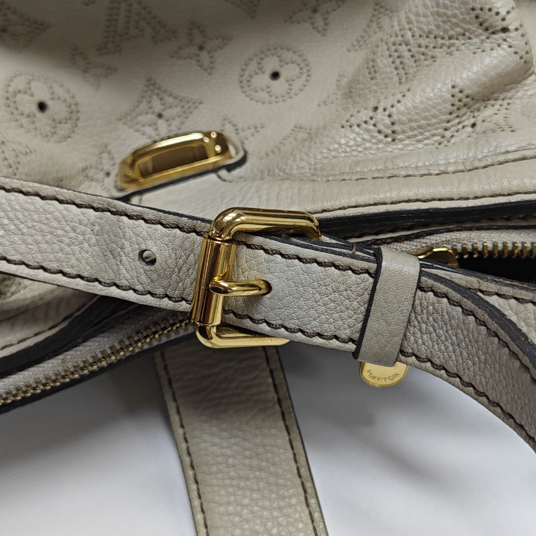 Monogram Calfskin Shoulder Bag White