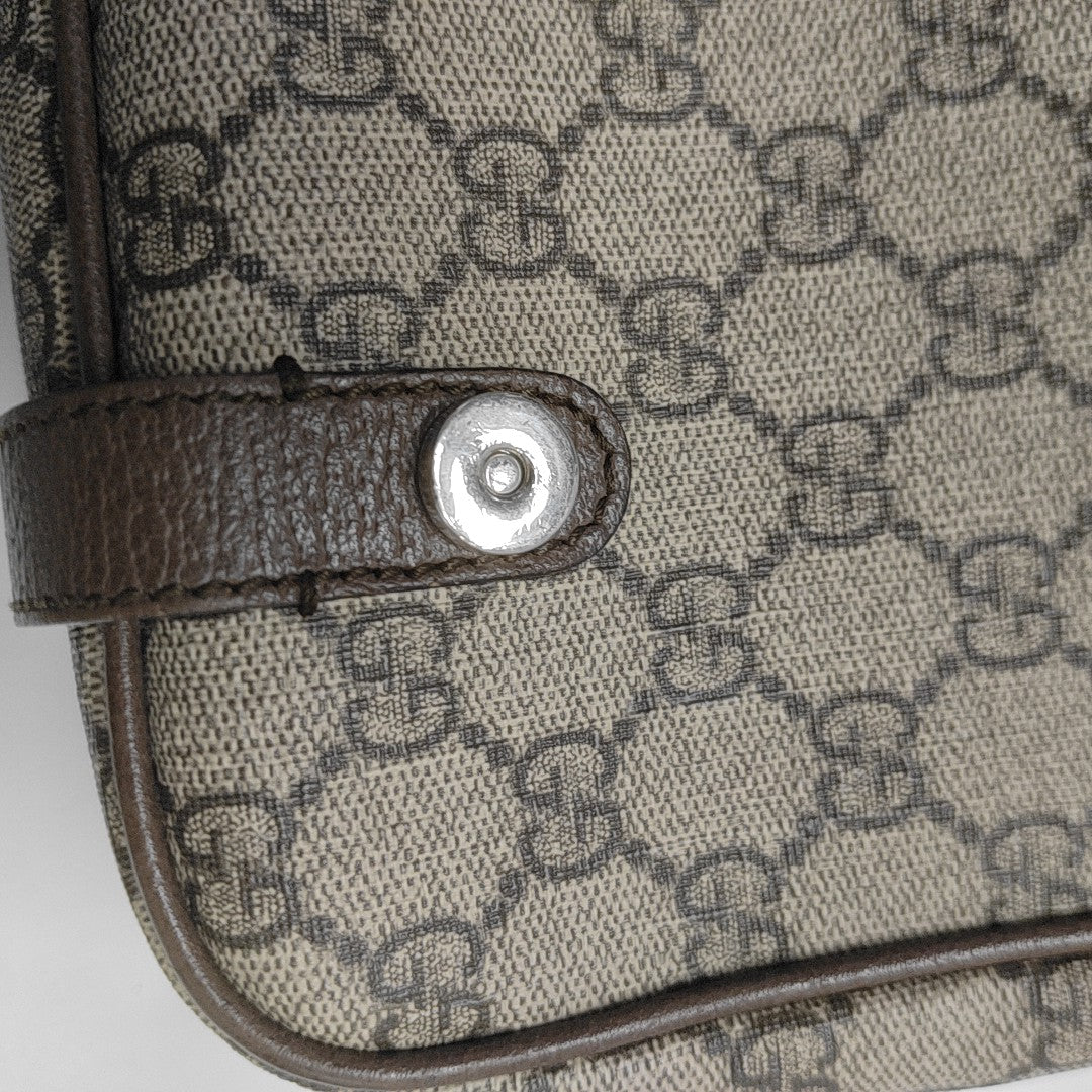 Monogram Coated Canvas Crossbody Bag Brown