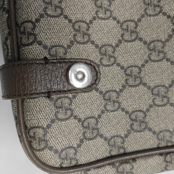 Monogram Coated Canvas Crossbody Bag Brown