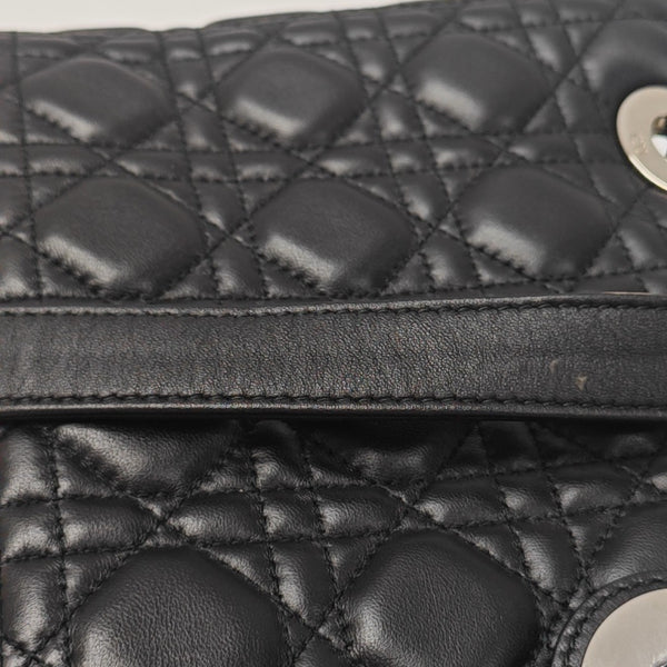 Lady Dior Medium Cannage Lambskin Black