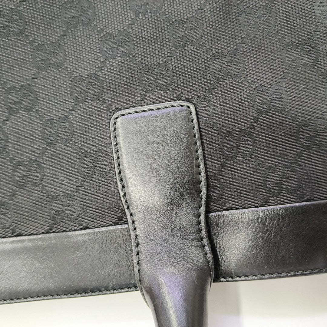 Monogram Canvas Tote Bag Black
