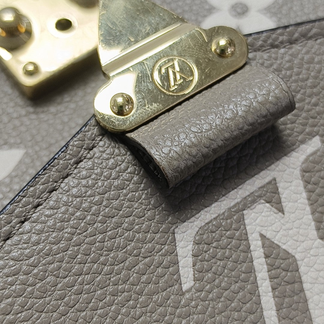 MÉTIS EAST WEST Monogram Calfskin Gray