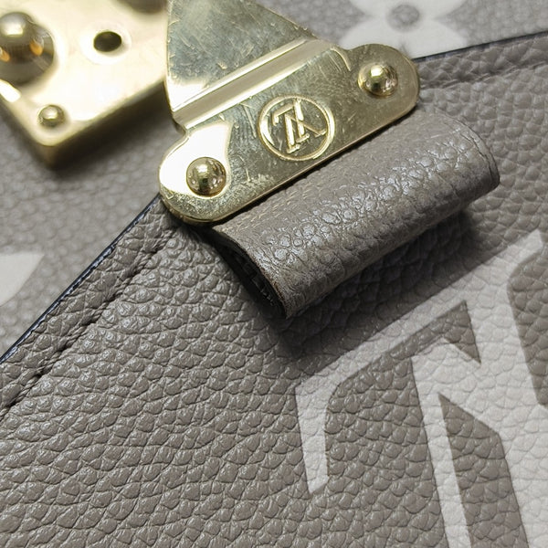 MÉTIS EAST WEST Monogram Calfskin Gray