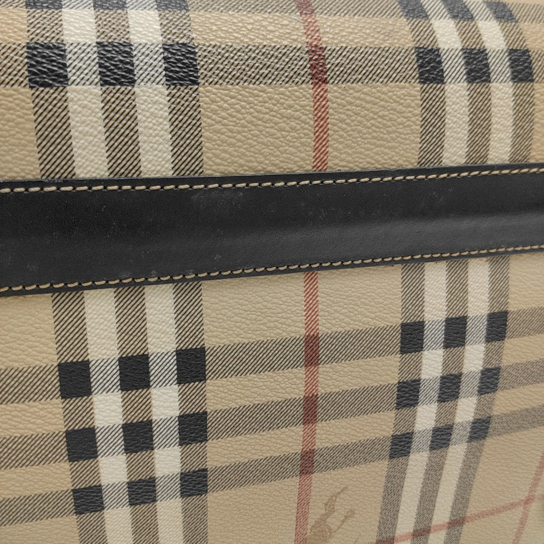 Coated Canvas Shoulder Bag Beige