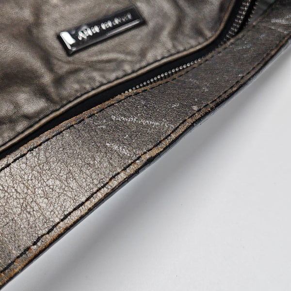 Calfskin Top Handle Bag Gray