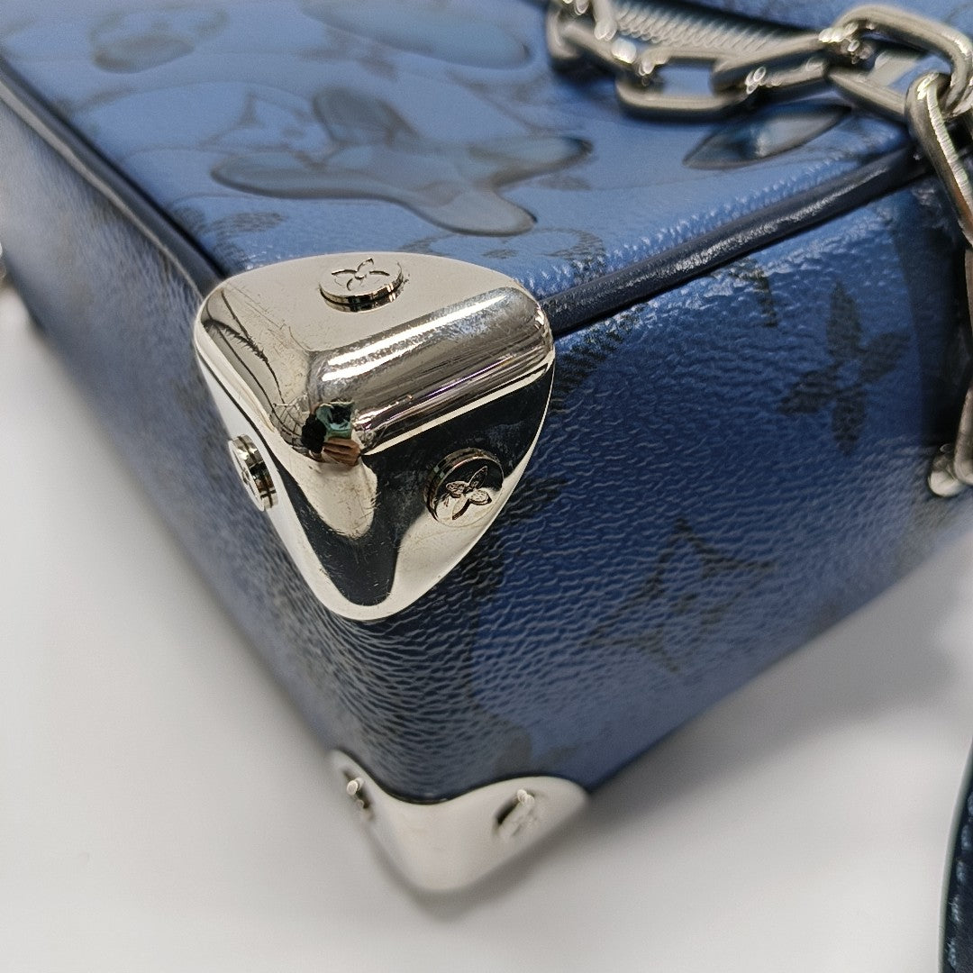 SOFT TRUNK Mini Monogram Coated Canvas Blue