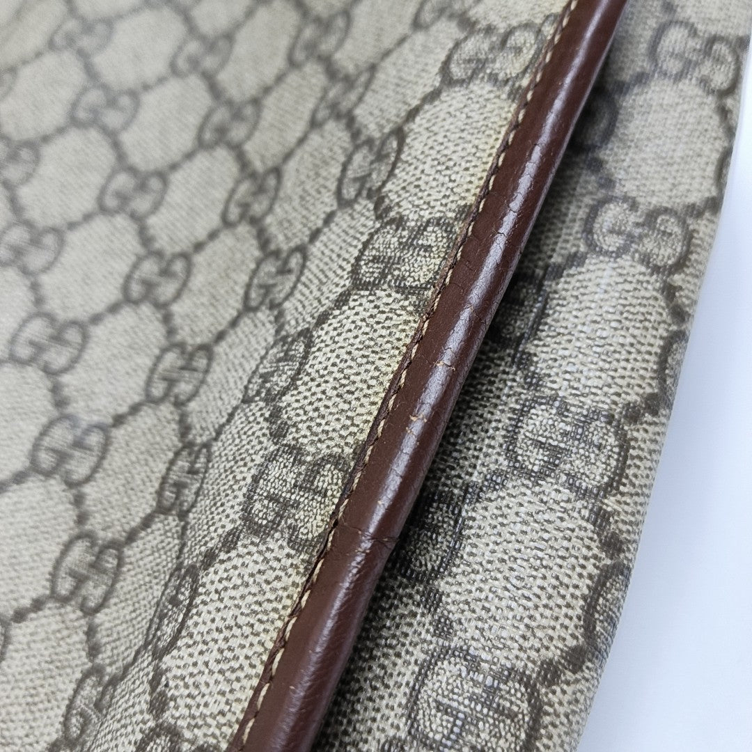 GG Messenger Monogram Coated Canvas Beige