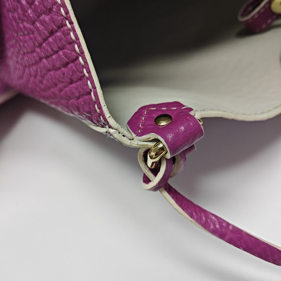 Calfskin Tote Bag Purple