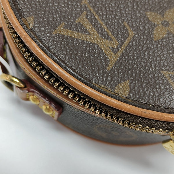 BOITE CHAPEAU Mini Monogram Coated Canvas Brown