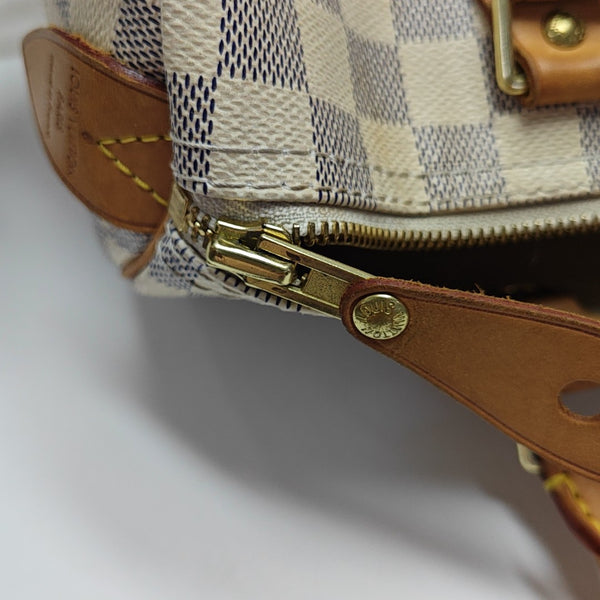 SPEEDY 30 Damier Azur Coated Canvas White