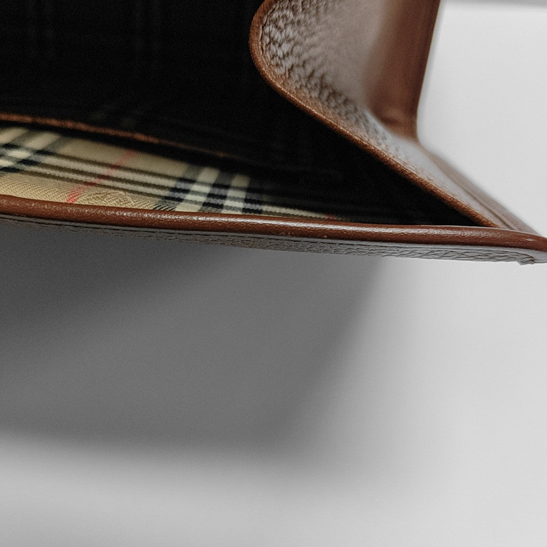 Calfskin Top Handle Bag Brown