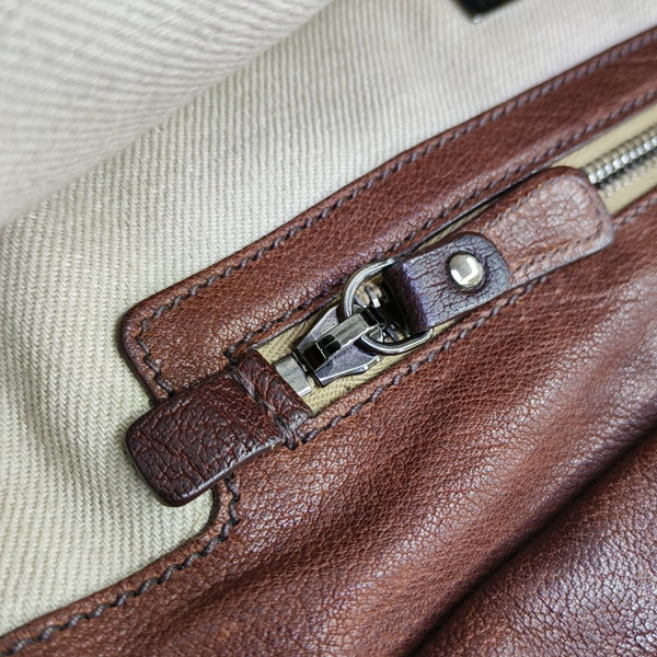 Calfskin Shoulder Bag Brown