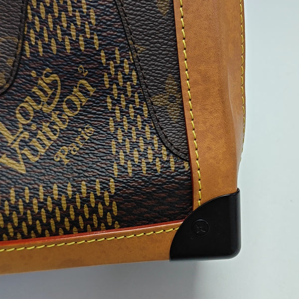 SOFT TRUNK Damier Ebene Coated Canvas Brown