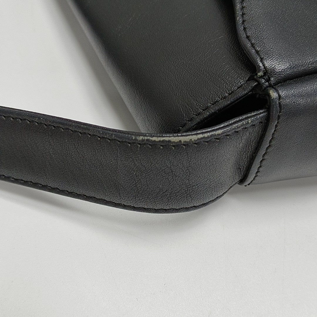 Calfskin Shoulder Bag Black