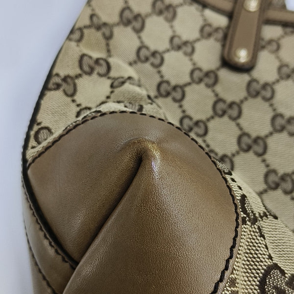 Monogram Canvas Shoulder Bag Brown