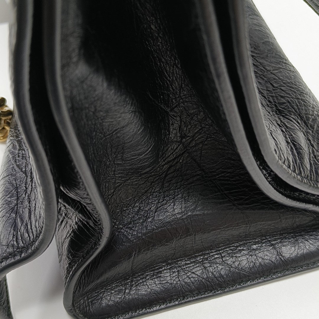 Crush Large Calfskin Black