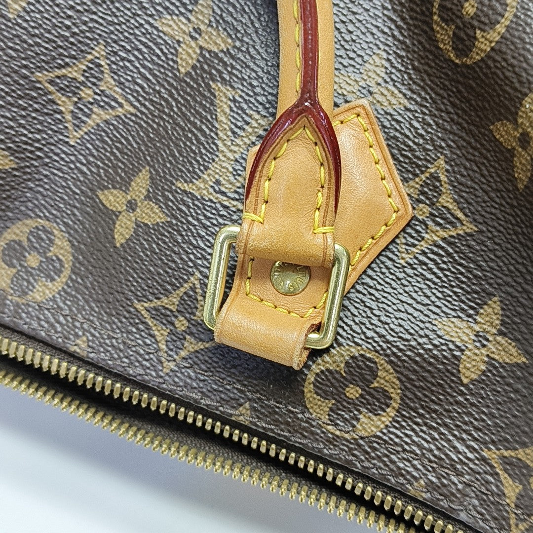 SPEEDY 30 Monogram Coated Canvas Brown