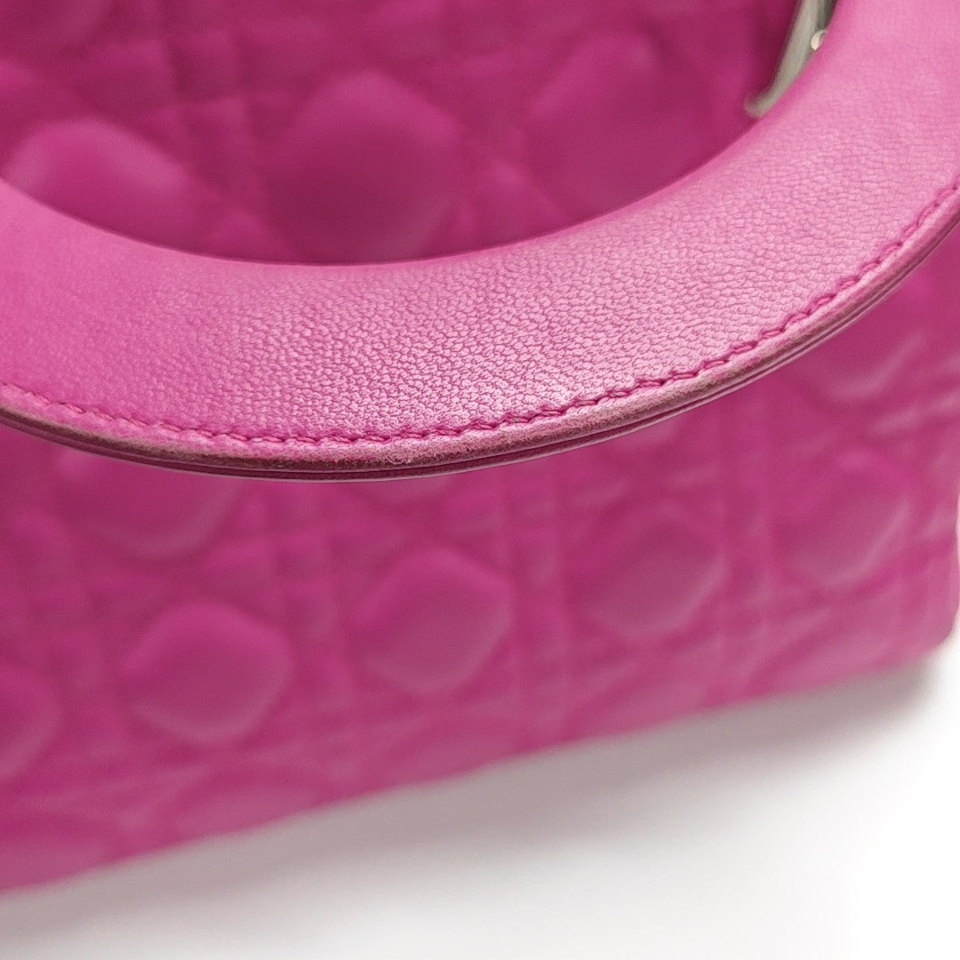 Lady Dior Medium Cannage Lambskin Red