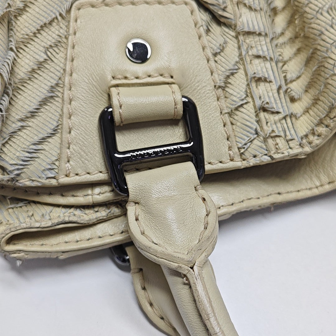 Calfskin Top Handle Bag Beige
