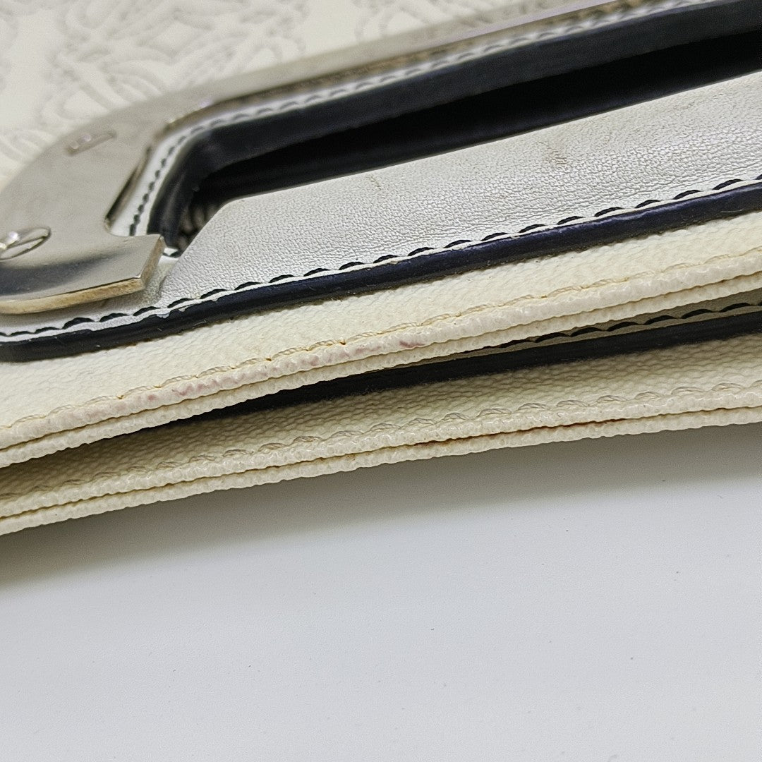 Monogram Calfskin Shoulder Bag White