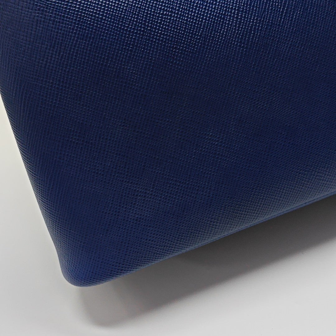Double Medium Saffiano Calfskin Blue