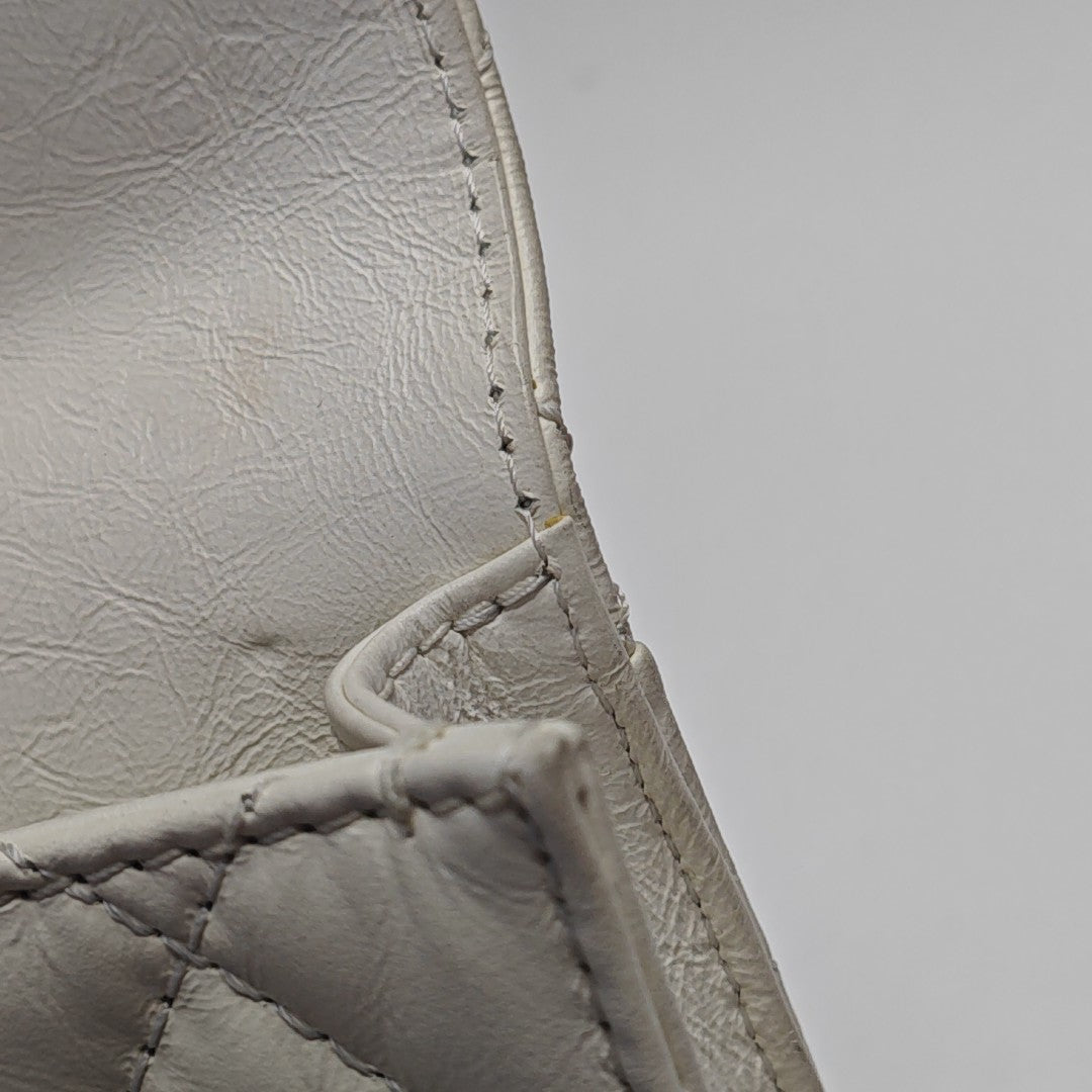 Quilted Calfskin Shoulder Bag Mini White