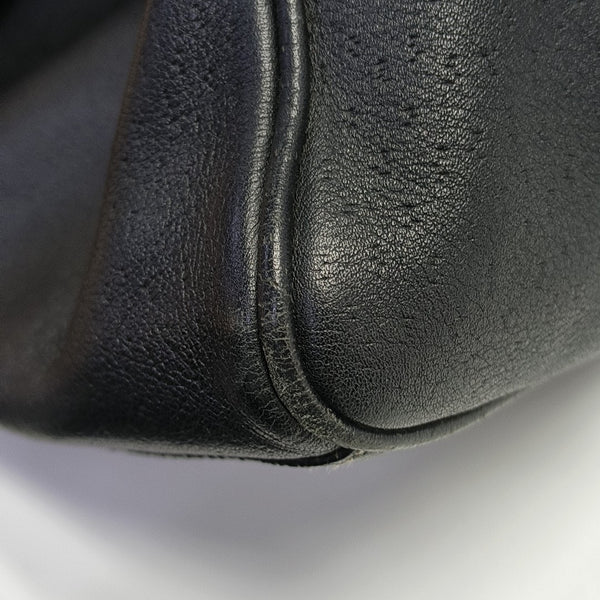 Calfskin Top Handle Bag Black