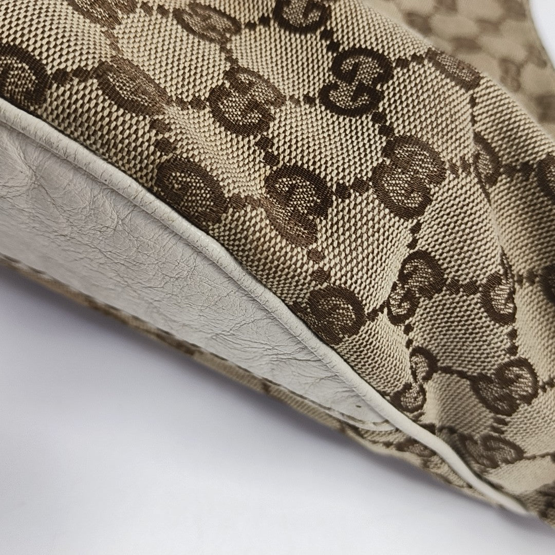 Monogram Canvas Shoulder Bag Beige