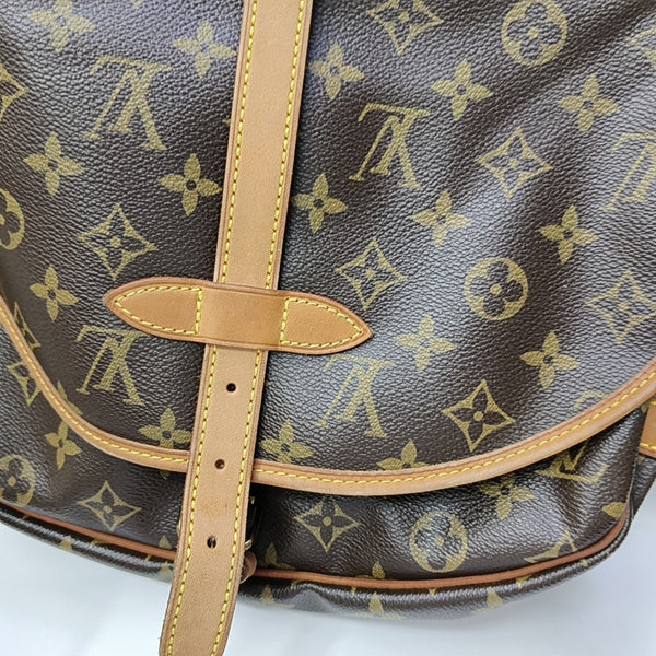SAUMUR Monogram Coated Canvas Brown