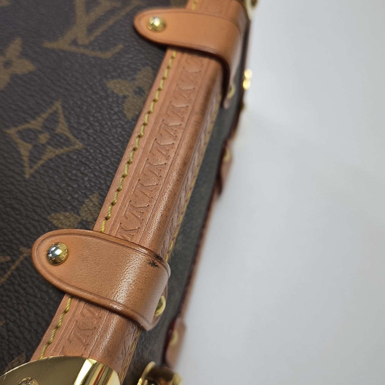 SIDE TRUNK MM Monogram Coated Canvas Brown