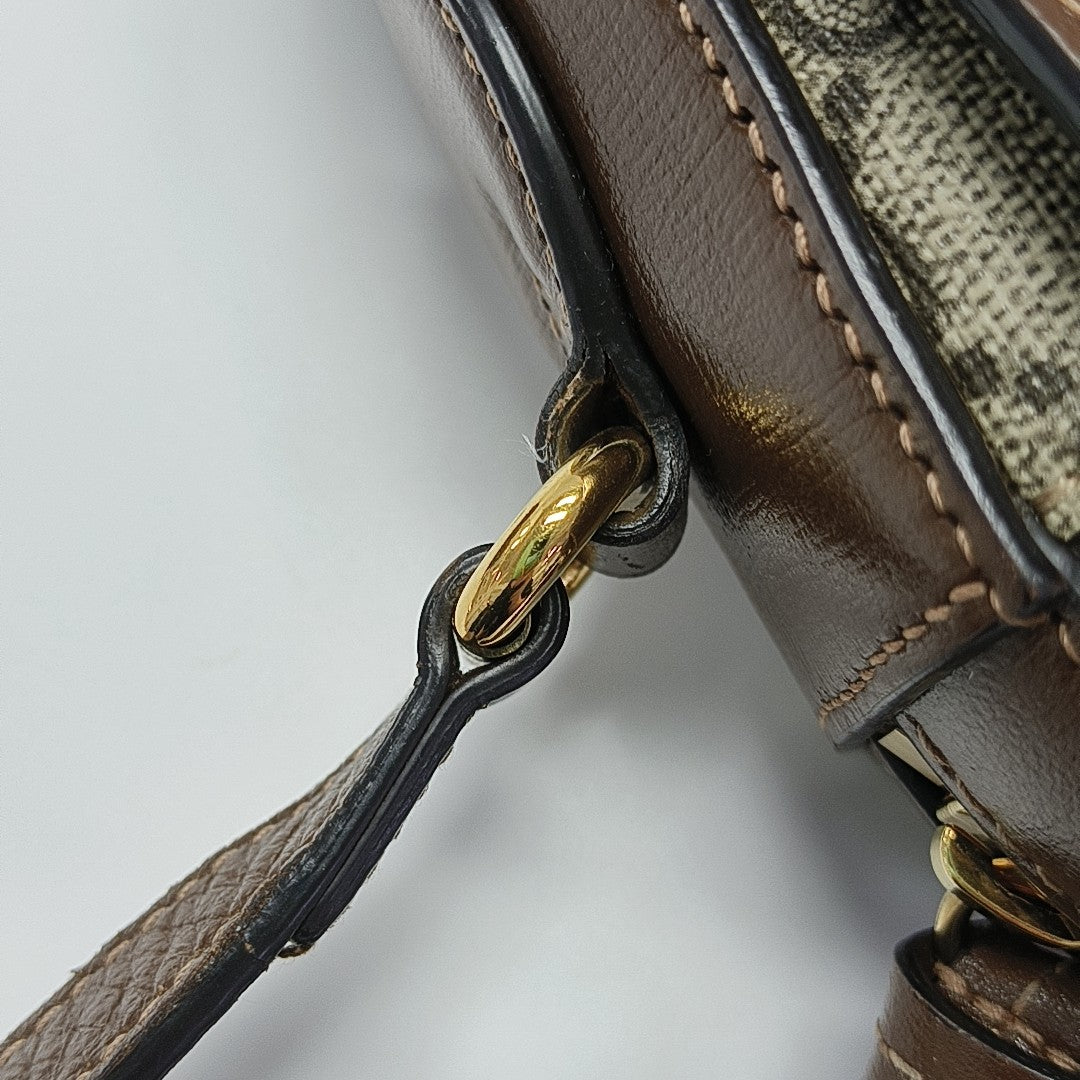 Horsebit 1955 Small Coated Canvas Beige