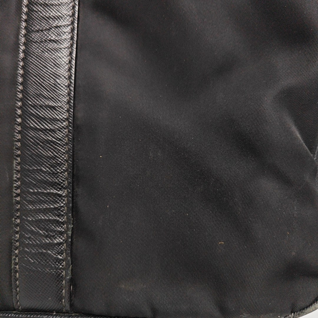 Nylon Top Handle Bag Black