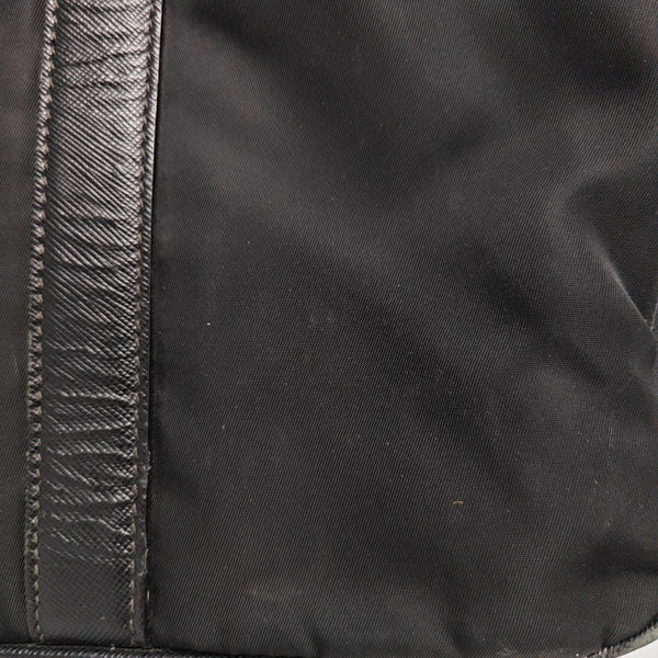 Nylon Top Handle Bag Black