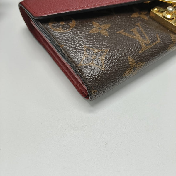 PALLAS Monogram Calfskin Red Wallet