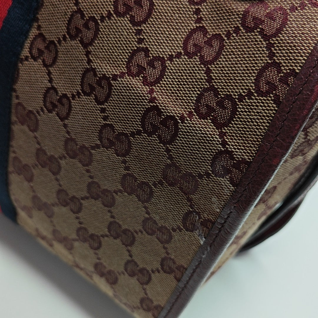 Monogram Canvas Shoulder Bag Red