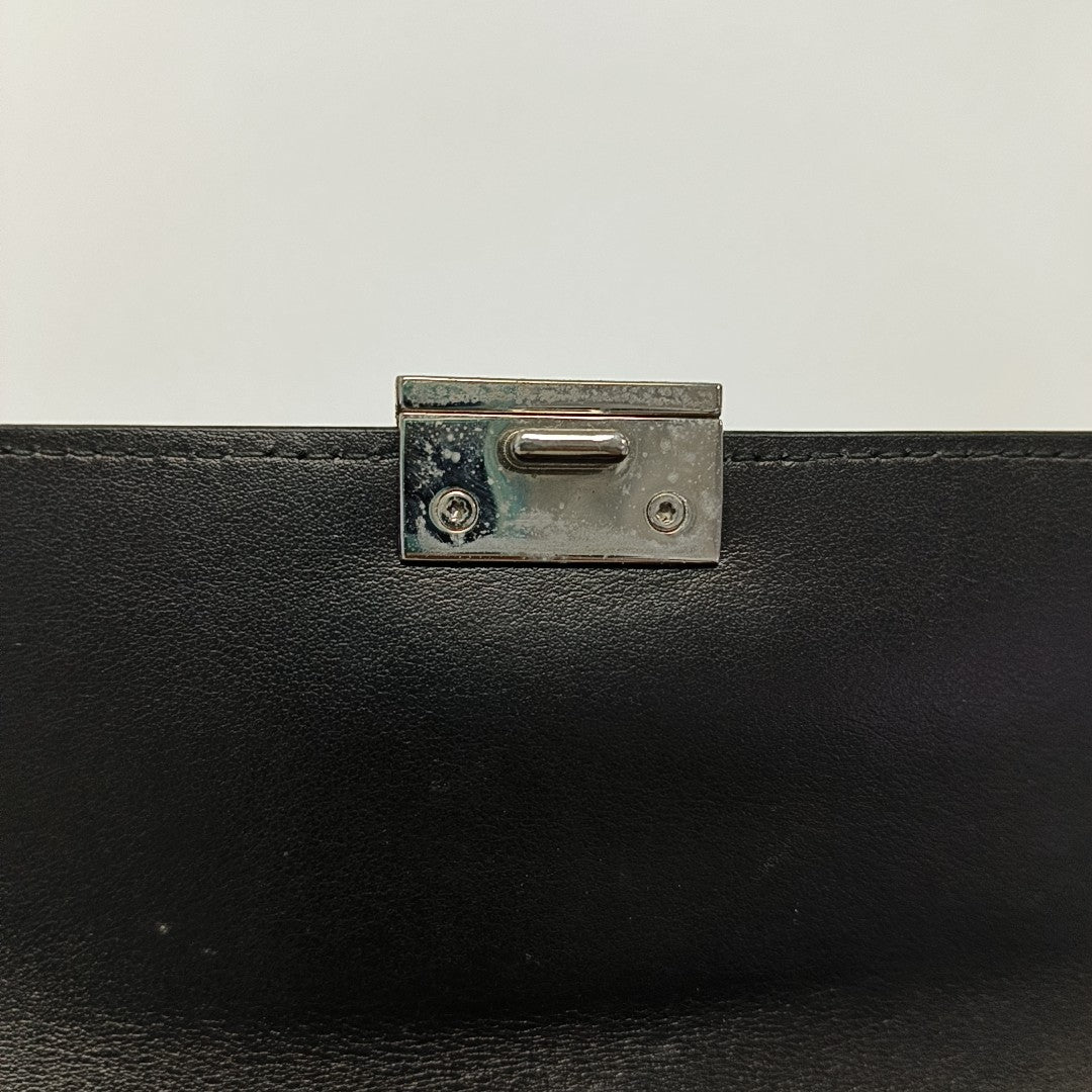 Elektra Mini Calfskin Black Wallet
