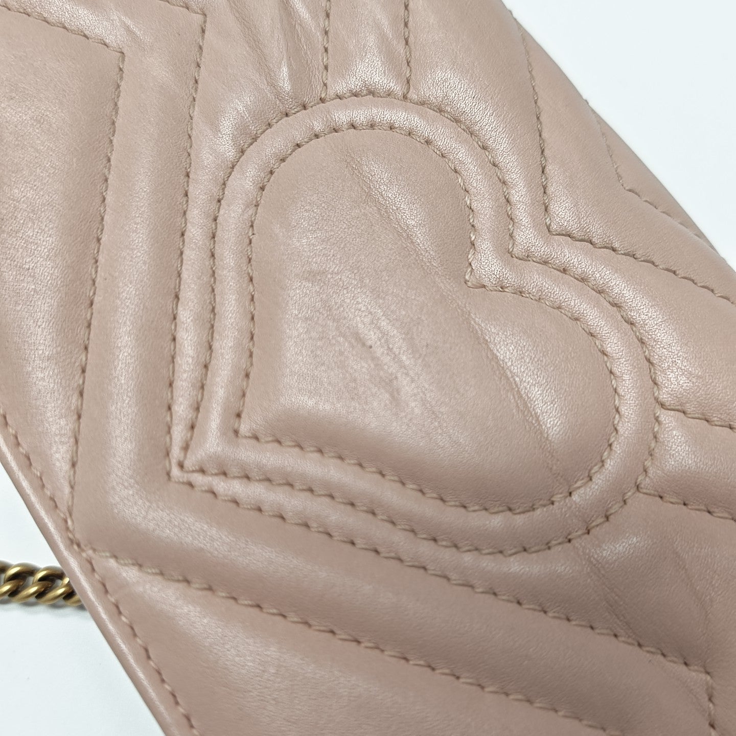 GG Marmont Super Mini Quilted Calfskin Pink
