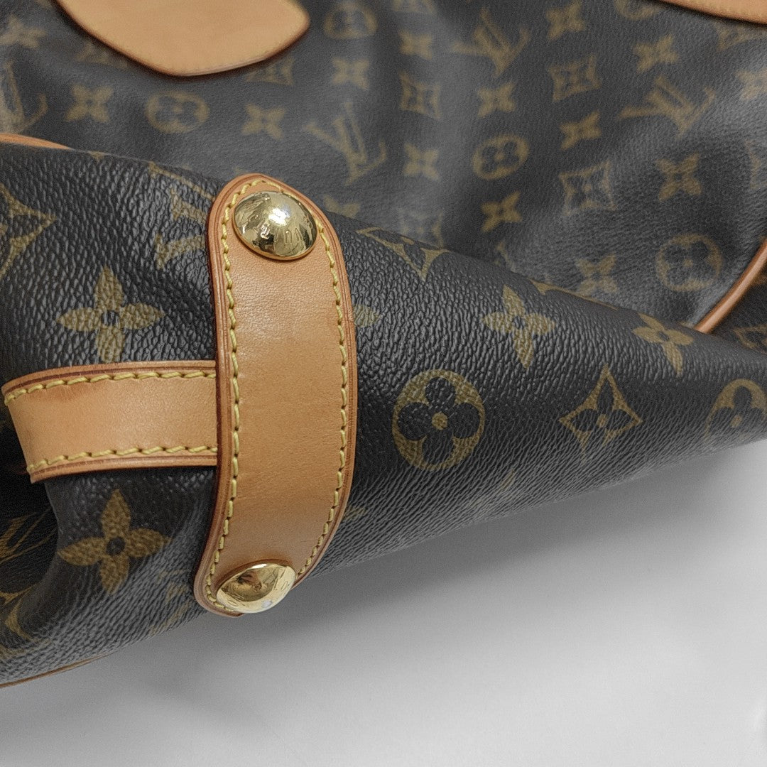 STRESA Monogram Coated Canvas Brown