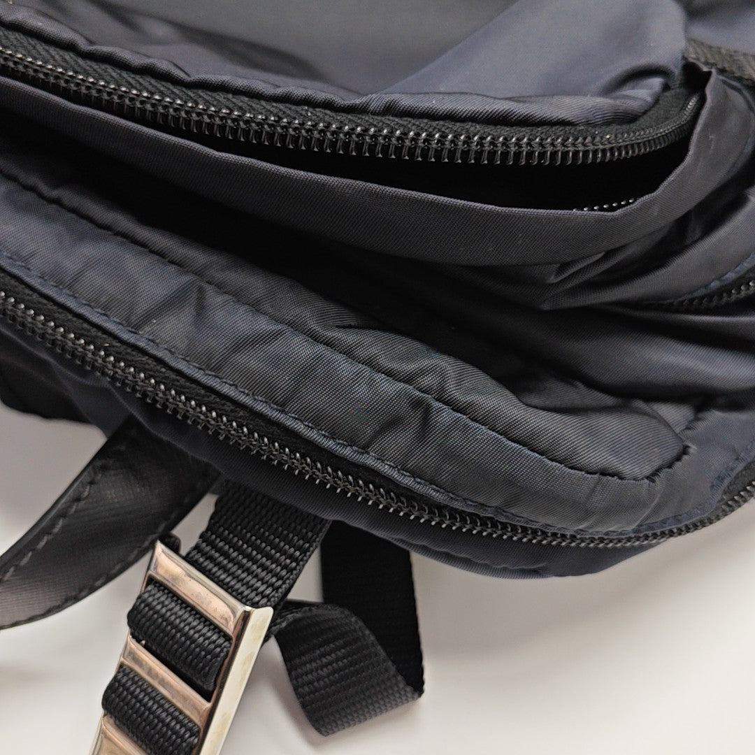 Nylon Backpack Blue