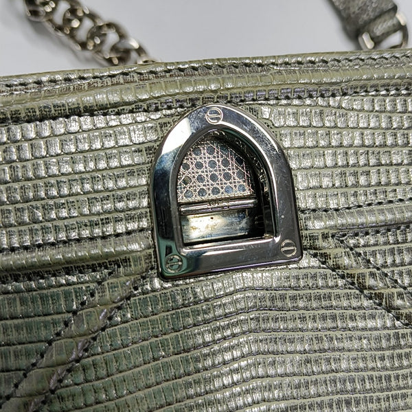 Diorama Small Cannage Calfskin Silver