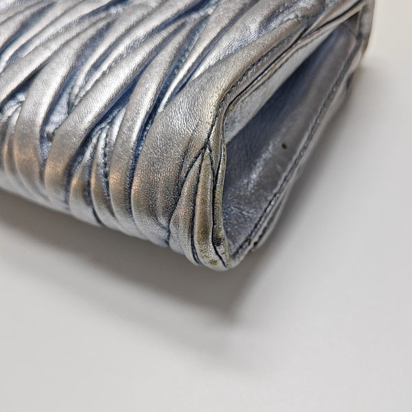Quilted Lambskin Shoulder Bag Blue