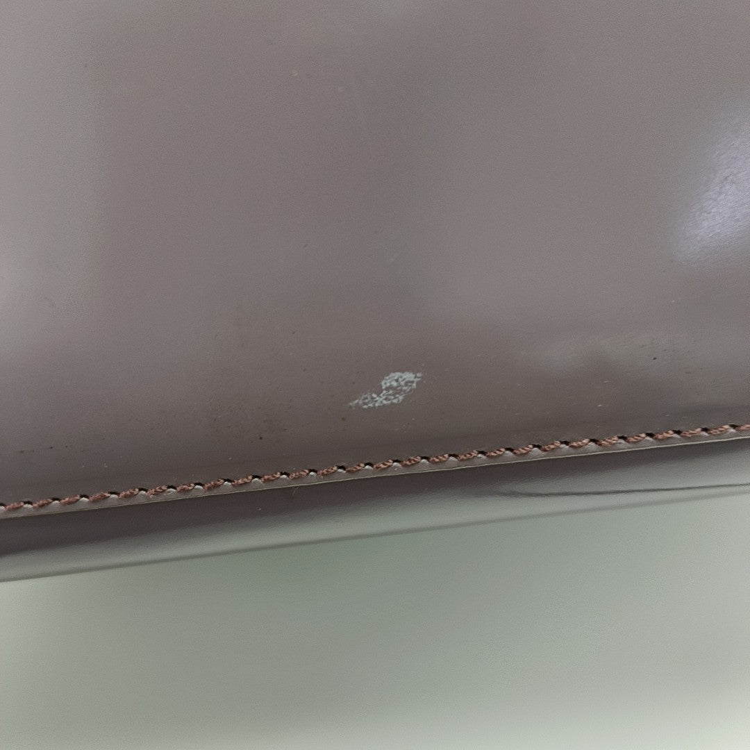 Calfskin Top Handle Bag Purple