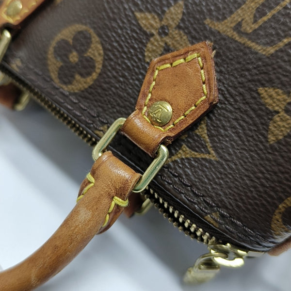 SPEEDY Nano Monogram Coated Canvas Brown