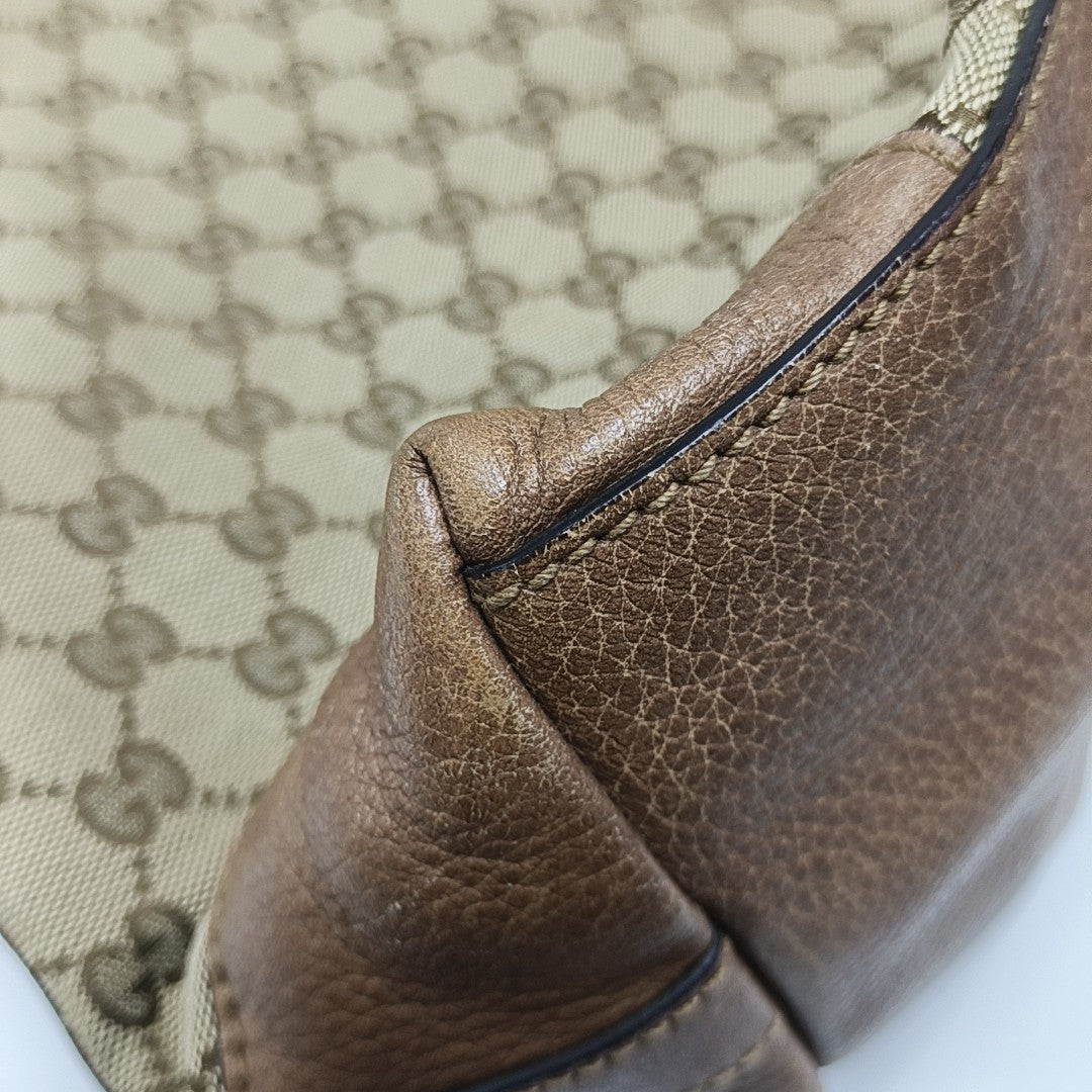 Monogram Canvas Shoulder Bag Beige