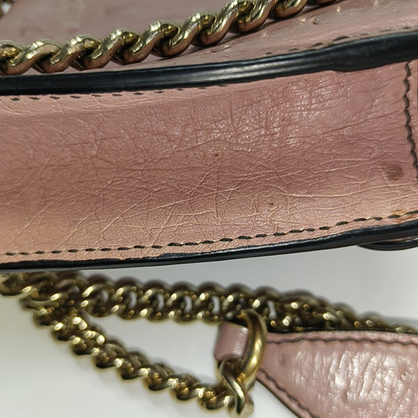 Emily Chain Ostrich Pink