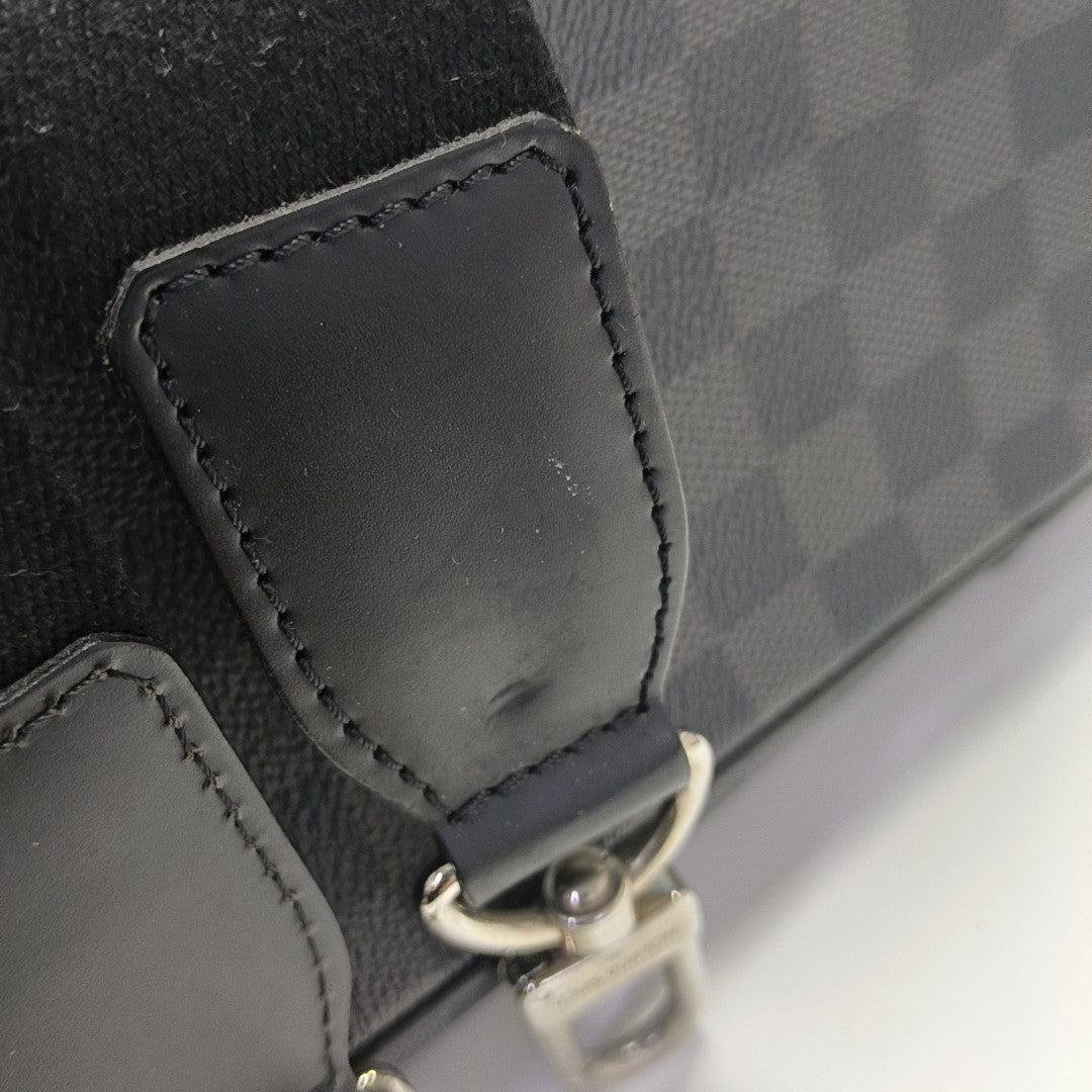 TADAO MM Damier Graphite Coated Canvas Gray