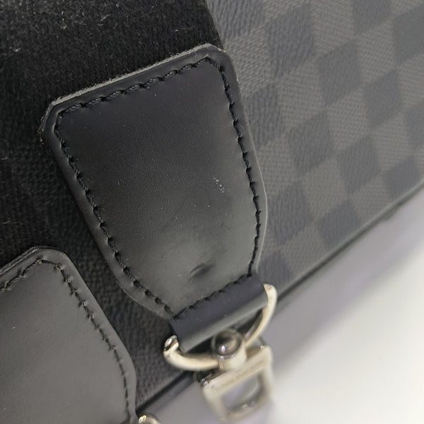TADAO MM Damier Graphite Coated Canvas Gray