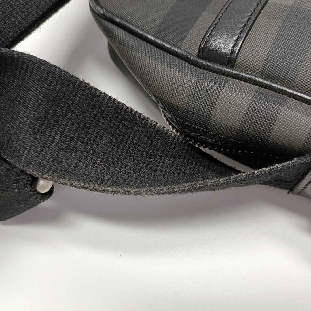 Coated Canvas Shoulder Bag Gray