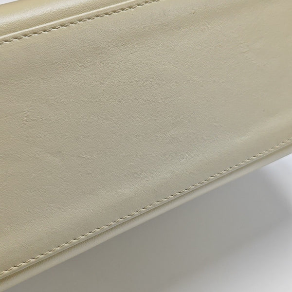 Calfskin Top Handle Bag Beige